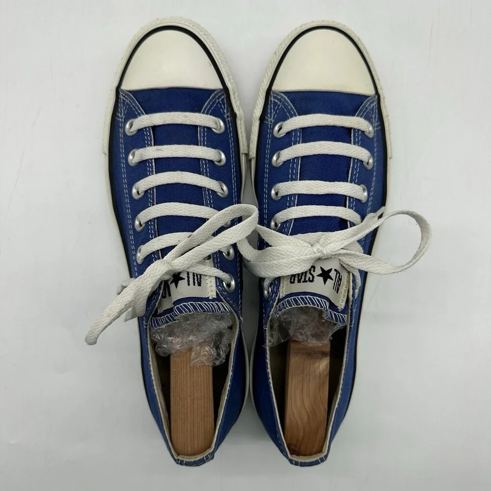 Converse Chuck Taylor All Star Blue Canvas Low Top Sneakers Men Size 8 Women 10